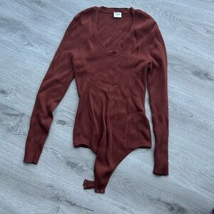 Brown Abercrombie & Fitch Sweater Bodysuit